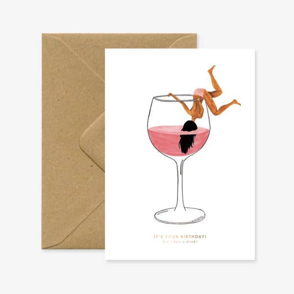 Just a Drink Greeting Card
