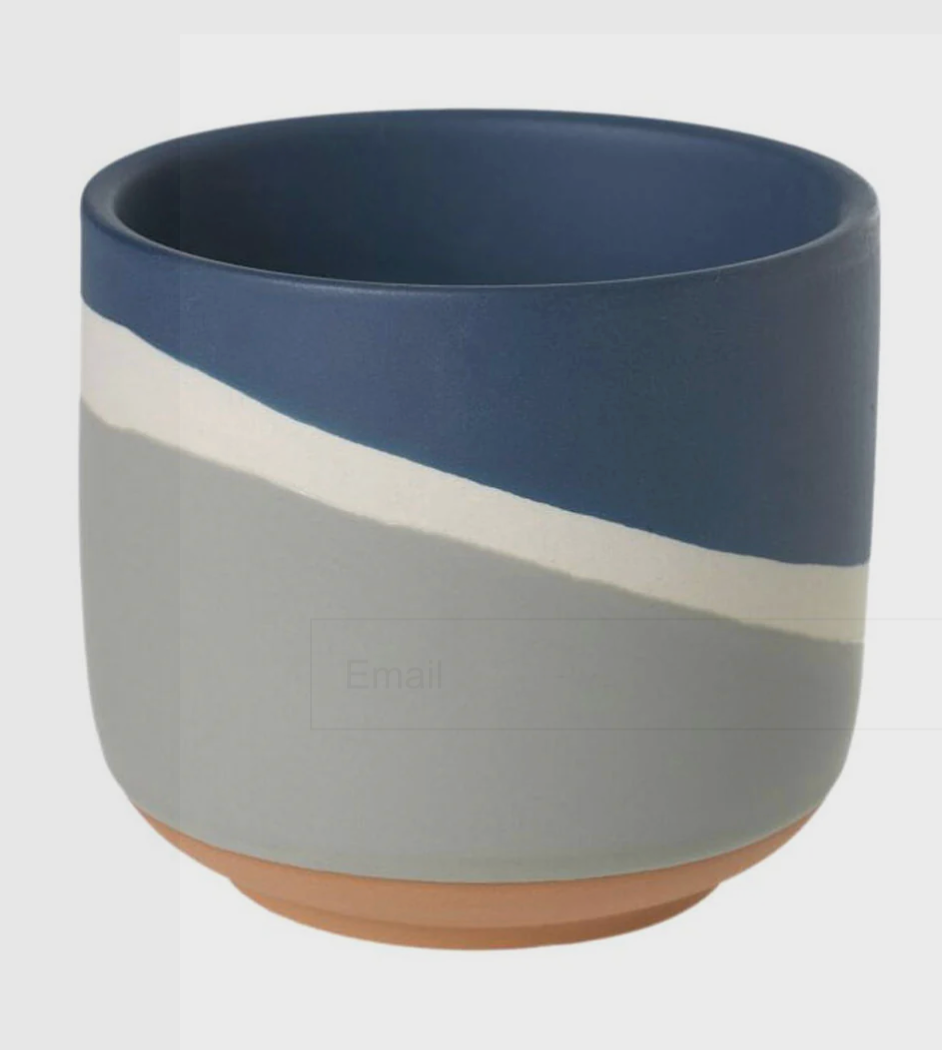 Mini Blue Ceramic Pots