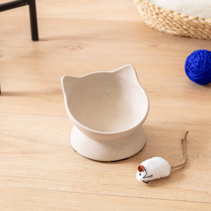 Archie Bamboo Tilt Cat Bowl