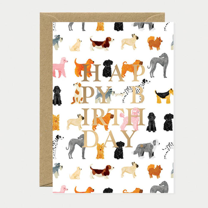 Birthday dogs pattern - Greeting card
