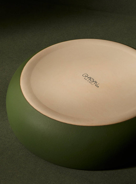 Stoneware Shallow Serving Bowl