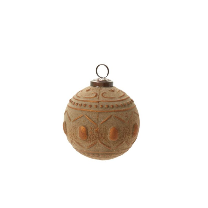 Merriment Glass Ornament- Gold 3.5"