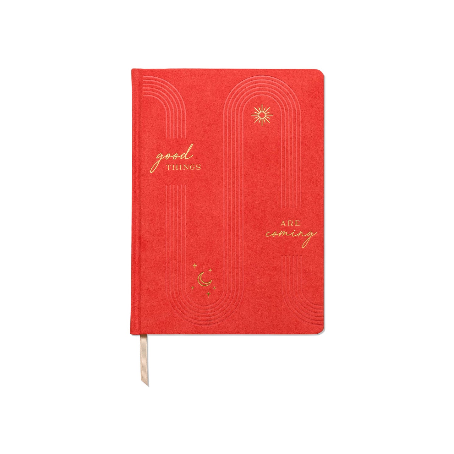 "Good Things Are Coming" Vegan Suede Journal