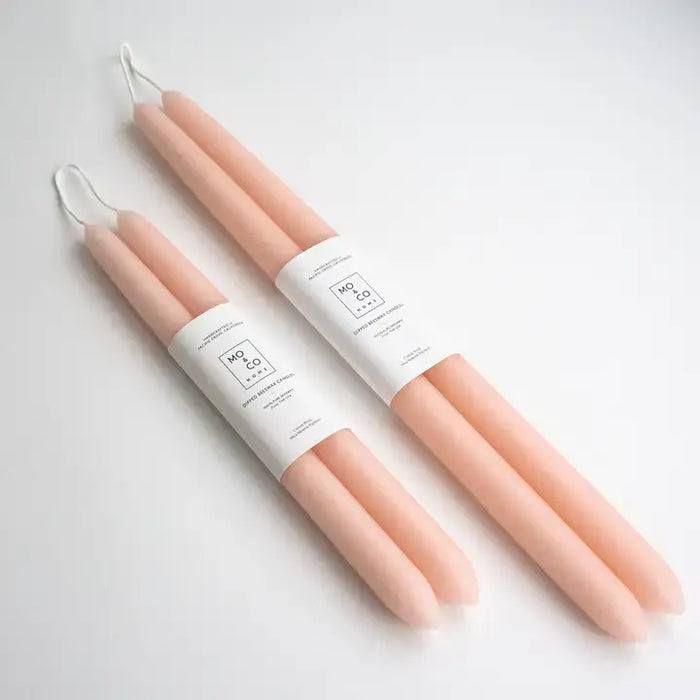 100% Beeswax Dipped Taper Candles | All Natural, Handmade
