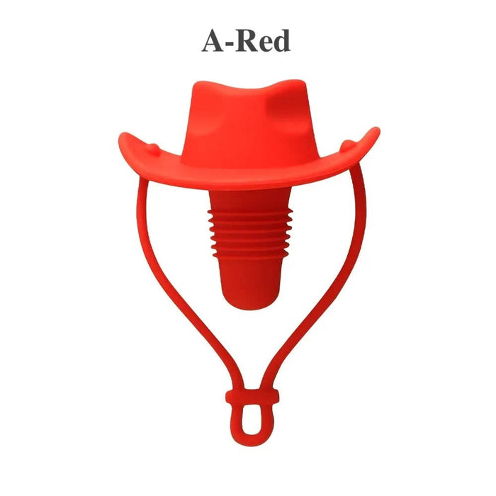 Cowboy Hat Wine Stopper: A Red