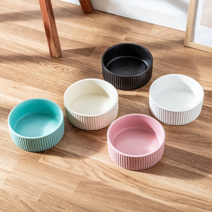 Ribbed Pet Bowl Collection