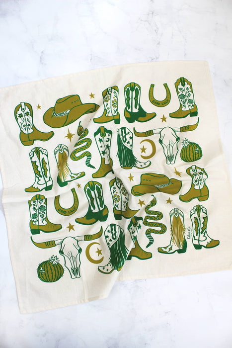 Howdy Cowgirl! Boots Tea Towel