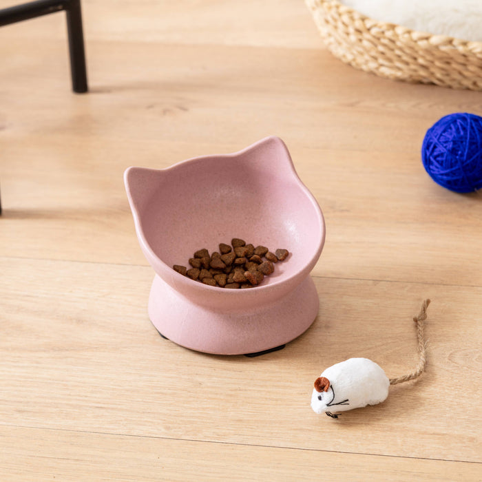 Archie Bamboo Tilt Cat Bowl