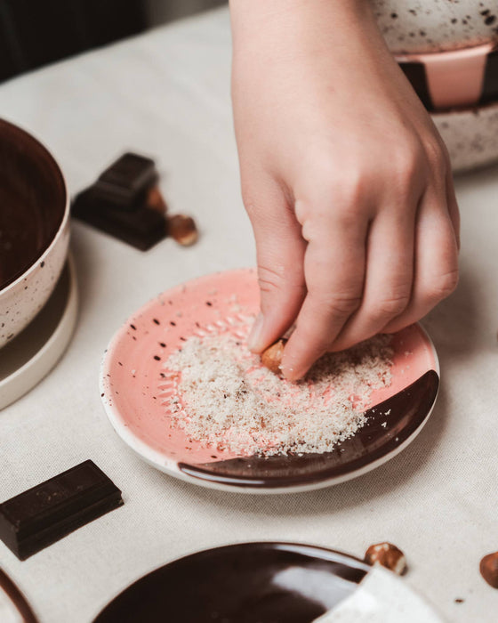 Pink Chocolate Garlic Grater Plate- Small