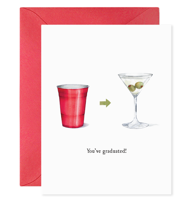 You've Graduated Martini Greeting Card