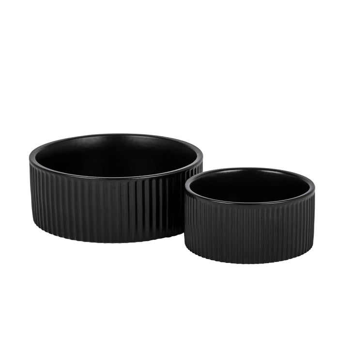 Ribbed Pet Bowl Collection