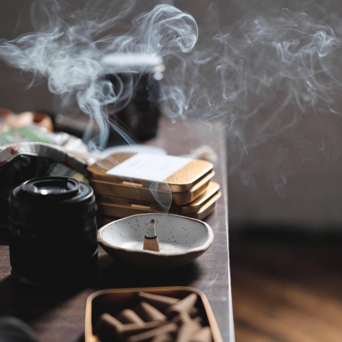 Pine + Leather Incense Cones, Tin of 30