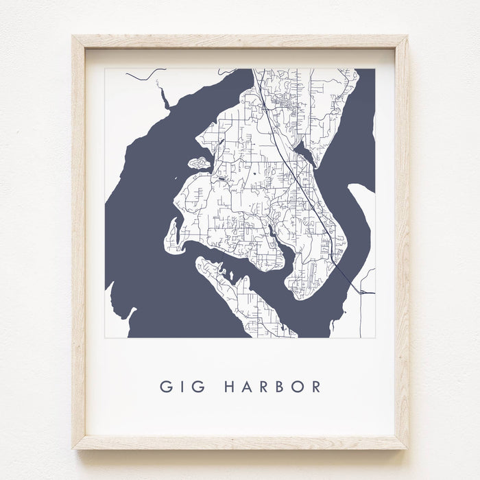 Oconomowoc "Blueprint" Map- 8x10