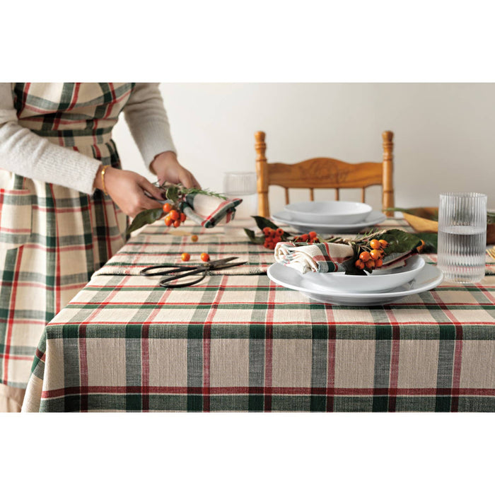 Noel Plaid Christmas Tablecloth 60x90