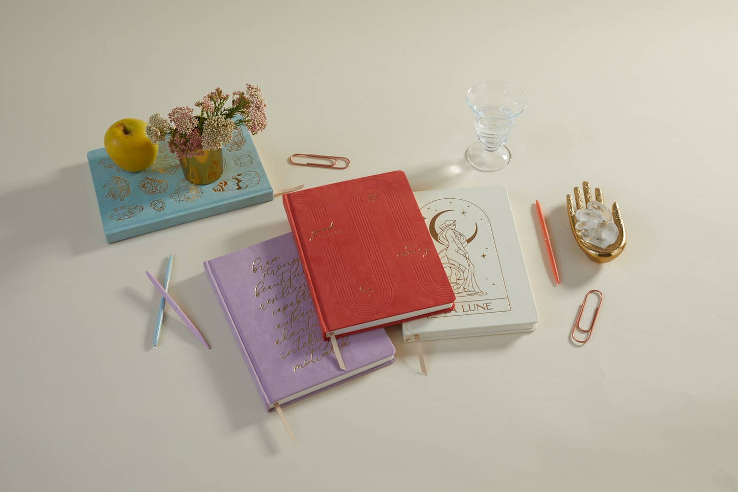 "Good Things Are Coming" Vegan Suede Journal