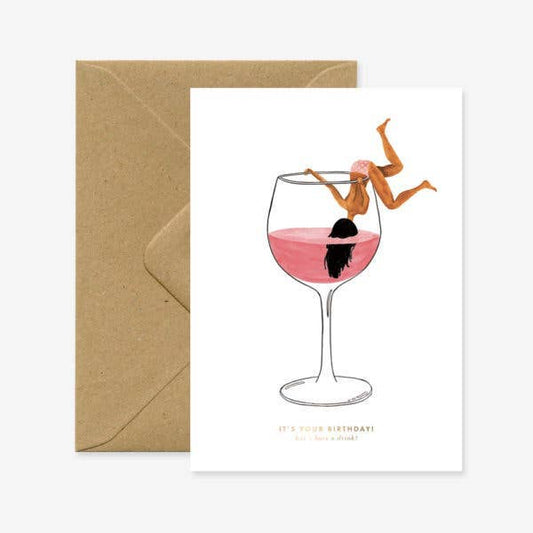 Just a Drink Greeting Card