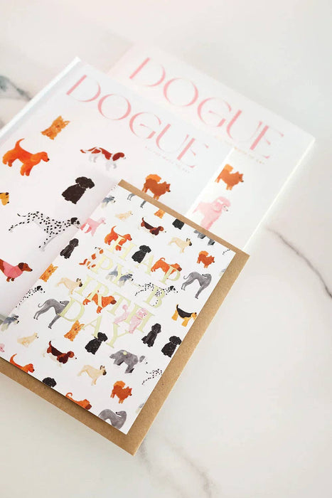 Birthday dogs pattern - Greeting card