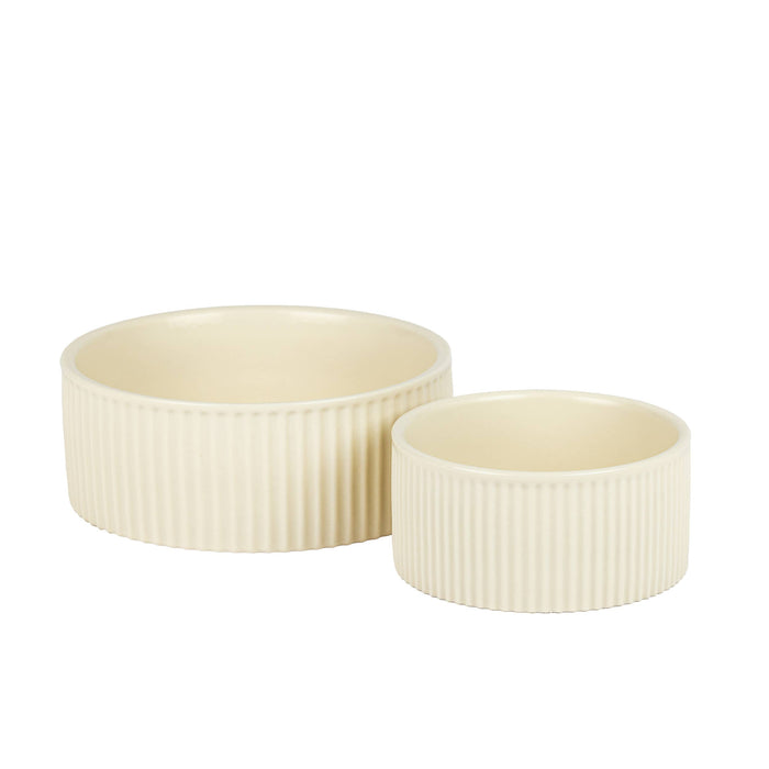 Ribbed Pet Bowl Collection