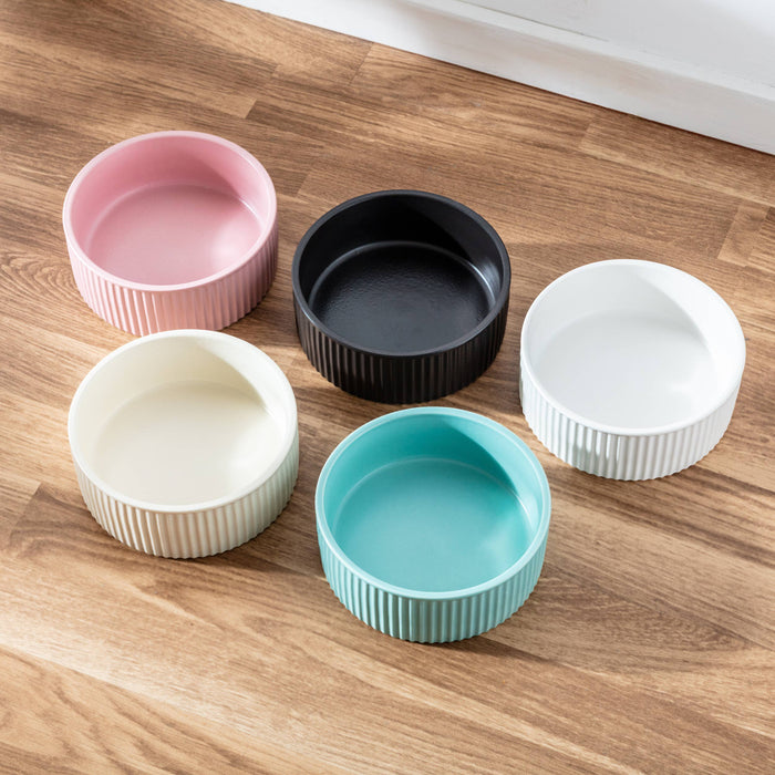 Ribbed Pet Bowl Collection