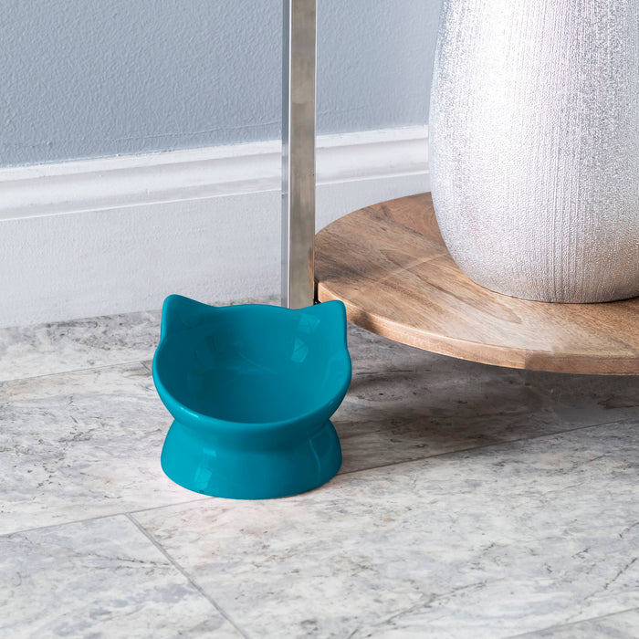 Oscar Tilt Cat Dish: Black