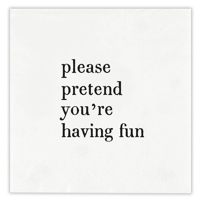 Please Pretend Paper Cocktail Napkins