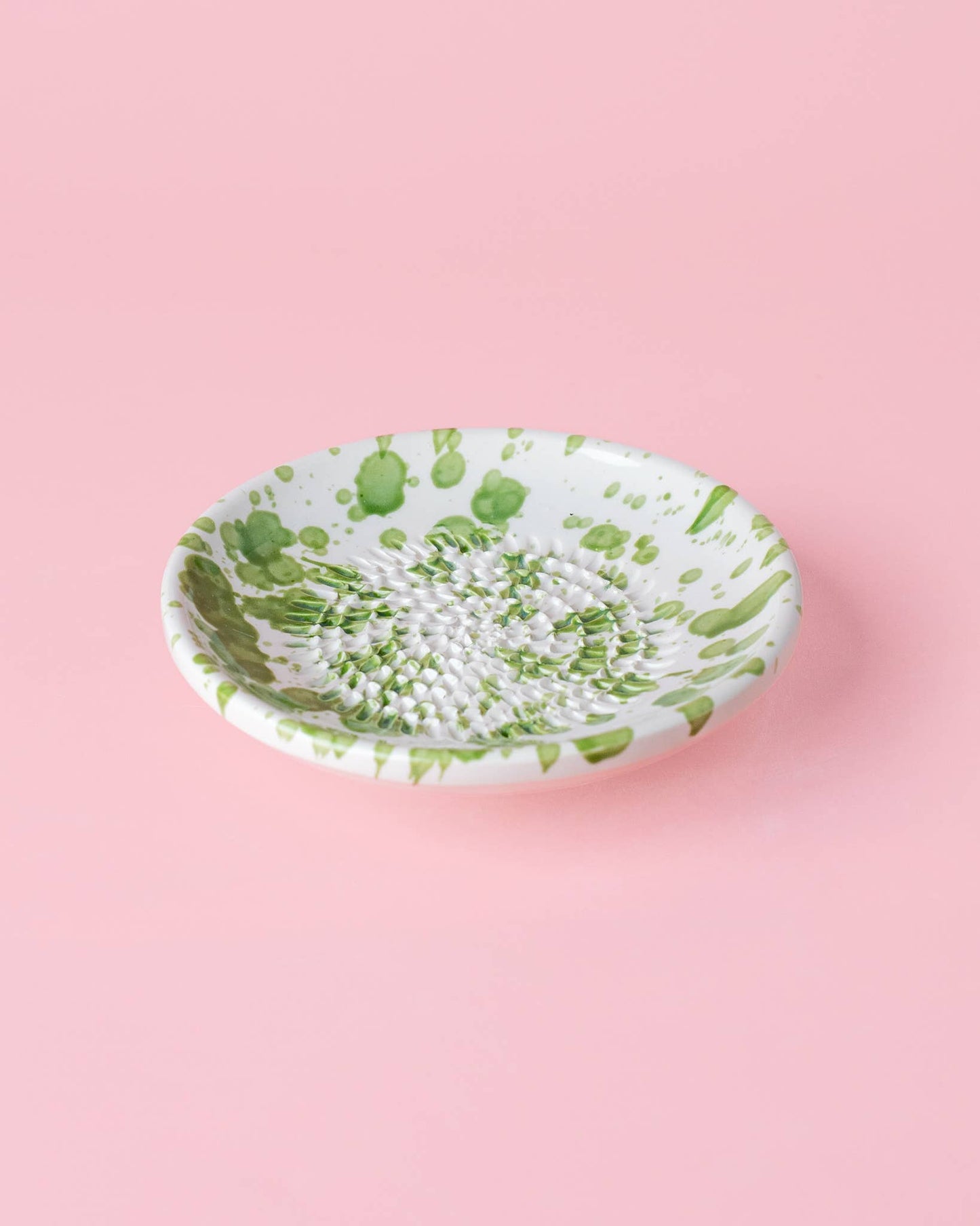 Ceramic Garlic Grater Plate - Moss