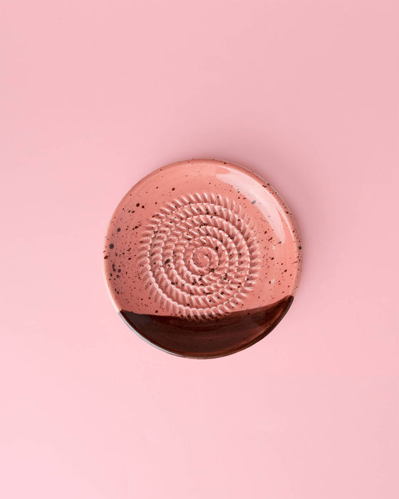 Pink Chocolate Garlic Grater Plate- Small