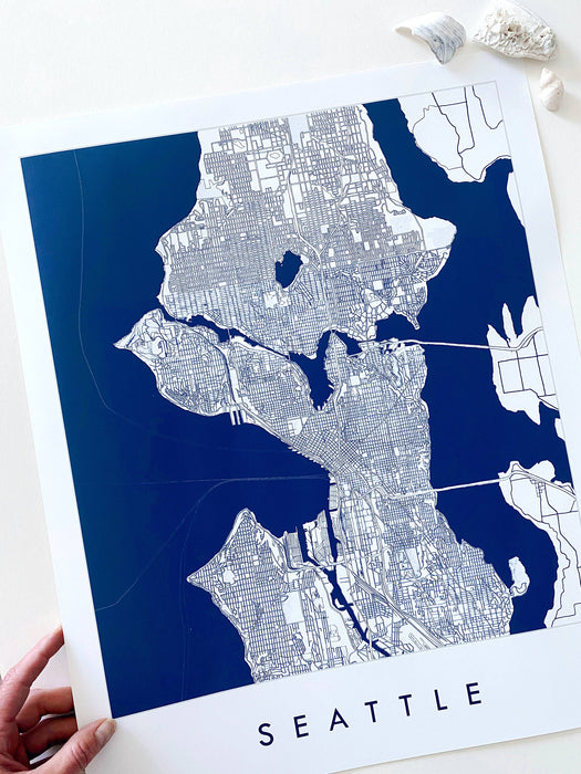 Oconomowoc "Blueprint" Map- 8x10
