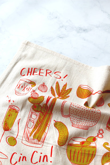 Cocktail Party Tea Towel