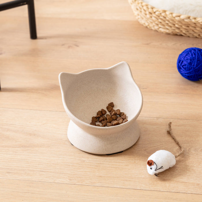 Archie Bamboo Tilt Cat Bowl