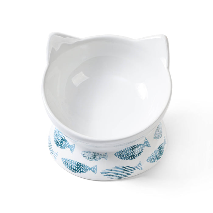 Oscar Tilt Cat Dish: Black