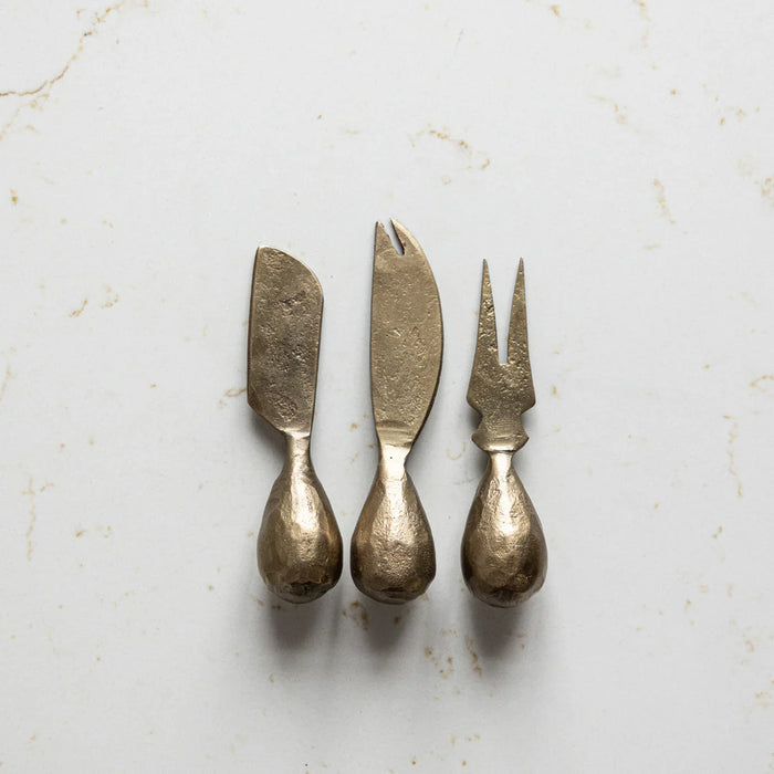 Hand Forged Iron Cheese Knives Set of 3