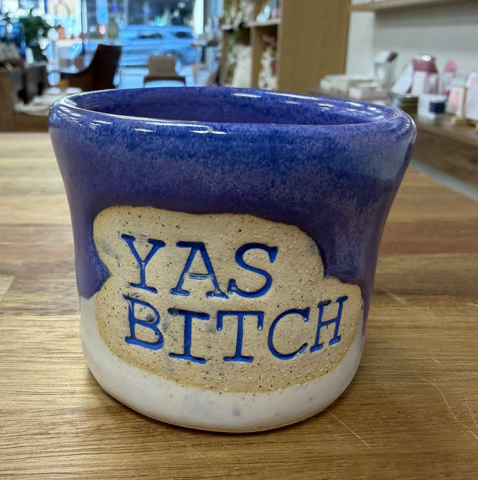 HSR Handmade Espresso Shot Cup- blue-purple YAS BITCH
