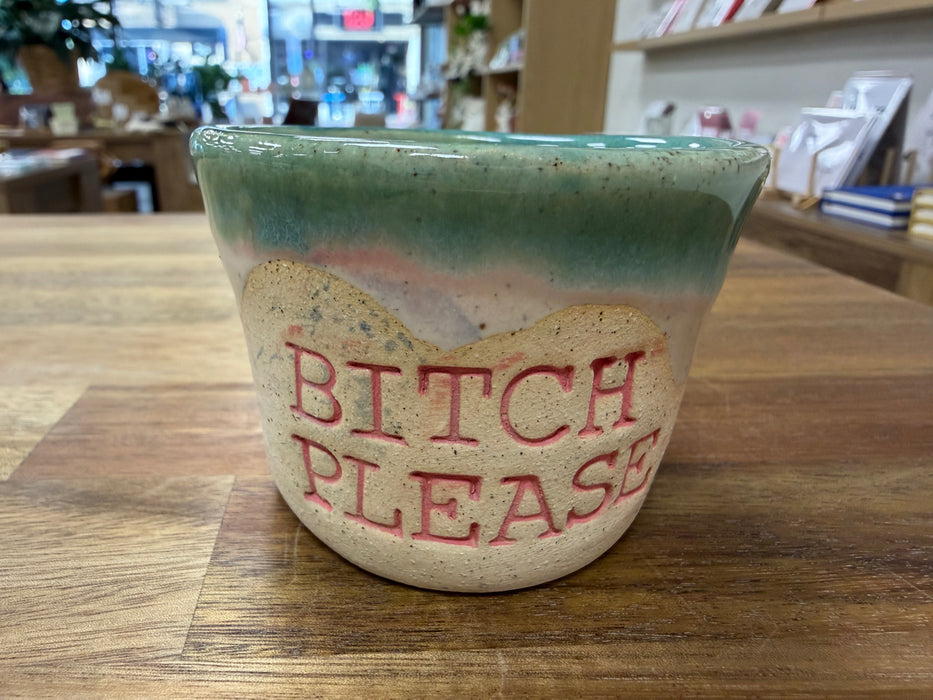 HSR Handmade Espresso Shot Cup- green BITCH PLEASE