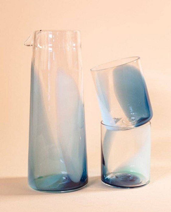 Bow Glassworks - Pool Boy Blue Pitcher