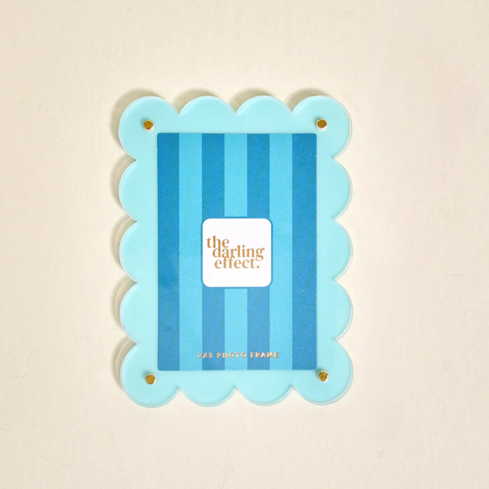 Mini Acrylic Picture Frame Magnet- BLUE