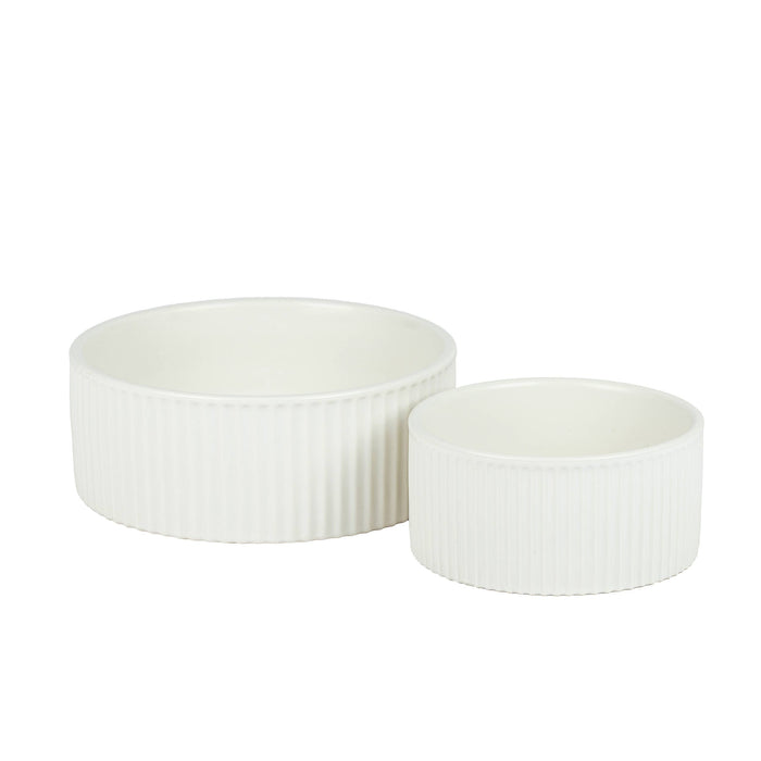 Ribbed Pet Bowl Collection