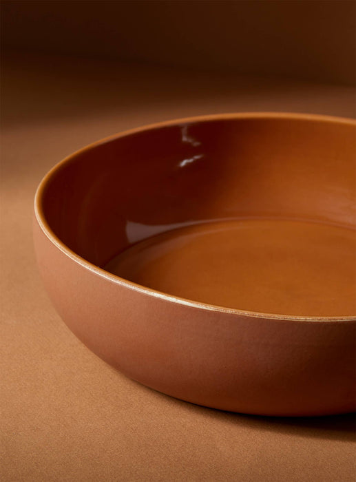 Stoneware Shallow Serving Bowl