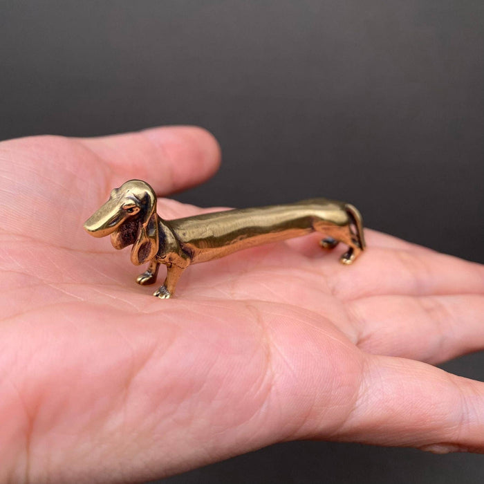 Brass Dachshund Dog