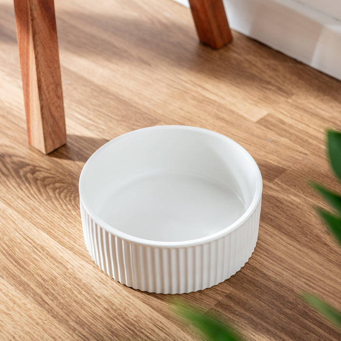 Ribbed Pet Bowl Collection