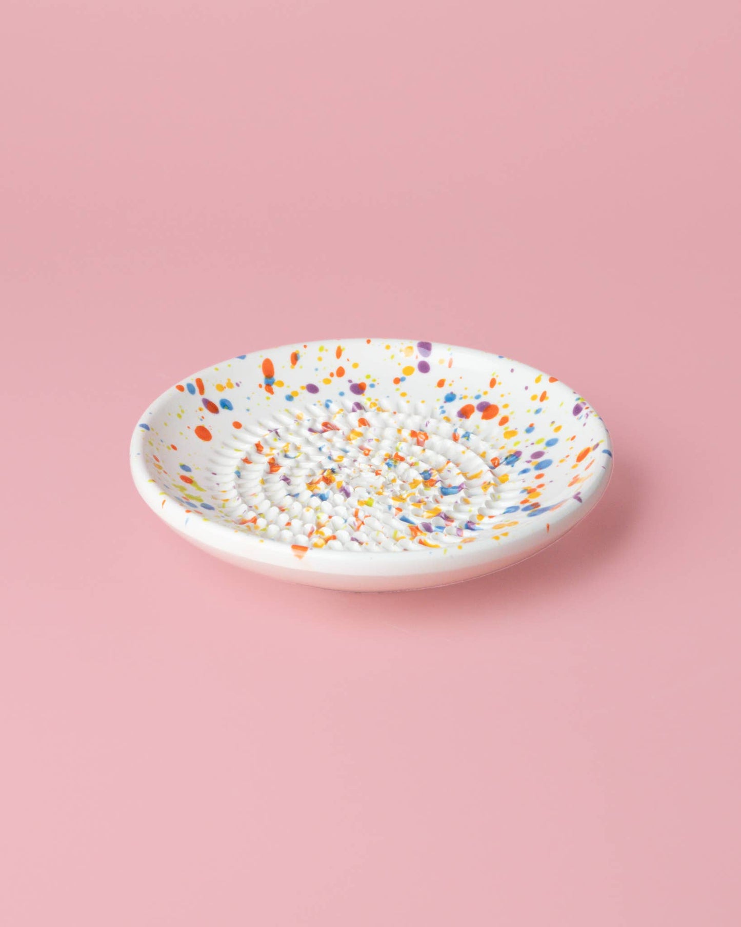 Ceramic Garlic Grater Plate- Carnival