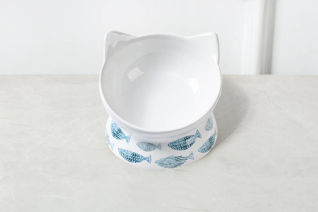 Oscar Tilt Cat Dish: Black