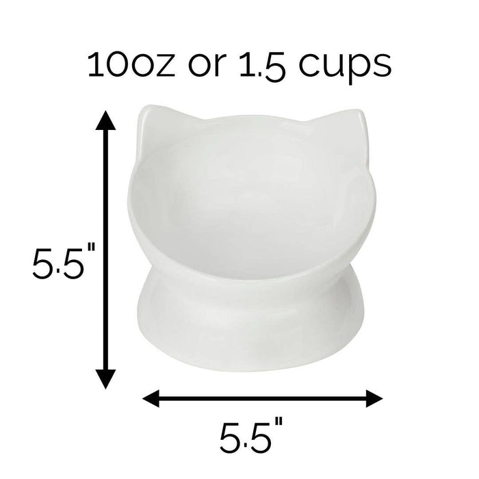 Oscar Tilt Cat Dish: Black