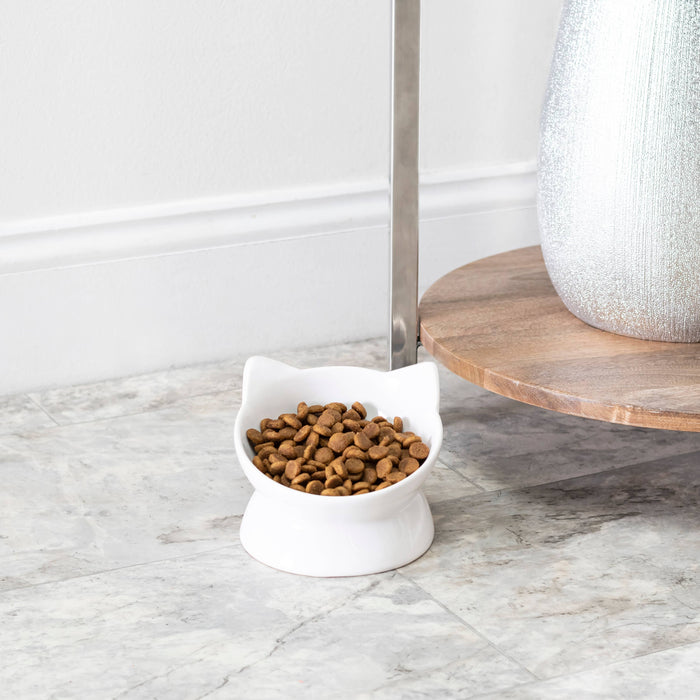 Oscar Tilt Cat Dish: Black