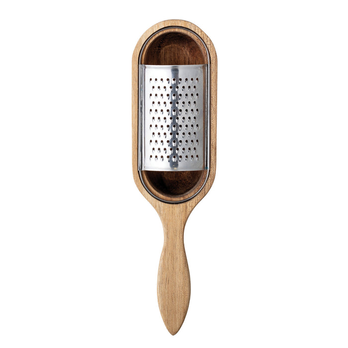 Wood and Stainless Steel Cheese Grater
