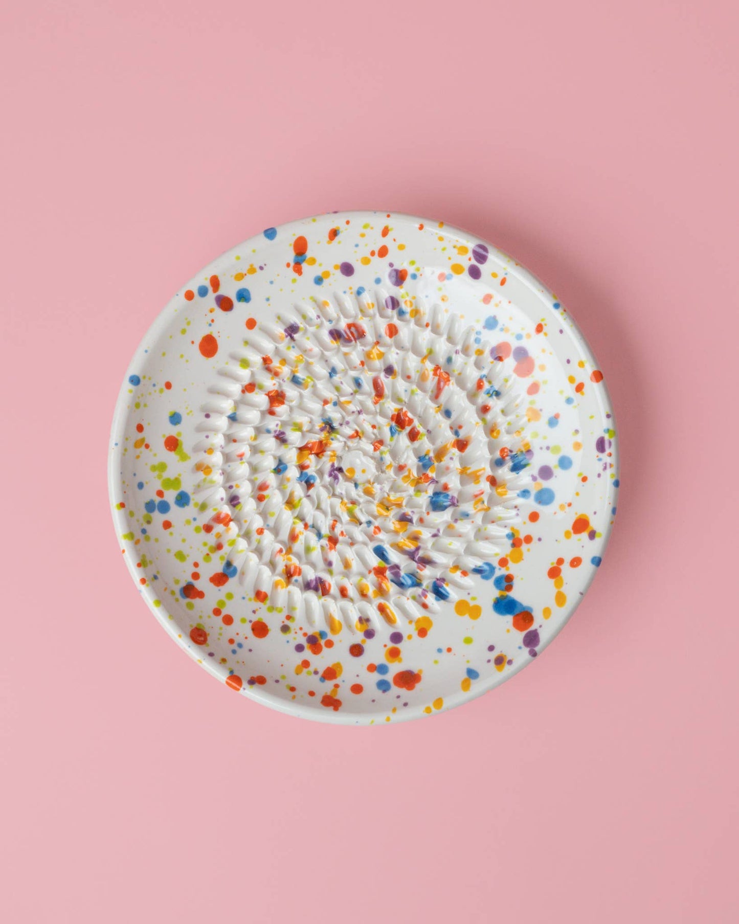 Ceramic Garlic Grater Plate- Carnival