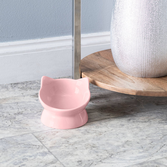 Oscar Tilt Cat Dish: Black