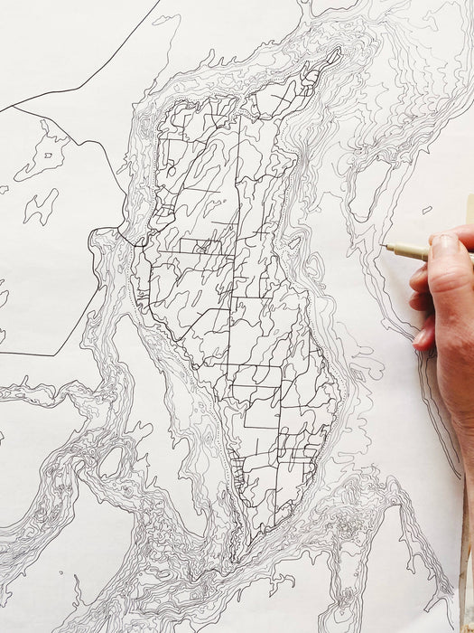Oconomowoc "Blueprint" Map- 16x20