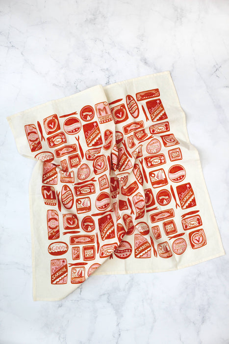 Sardines Tea Towel