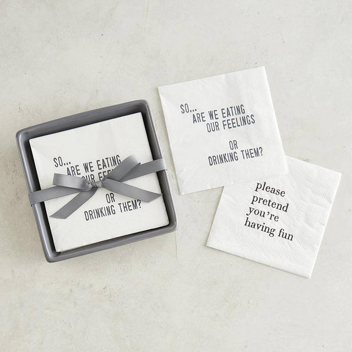 Please Pretend Paper Cocktail Napkins